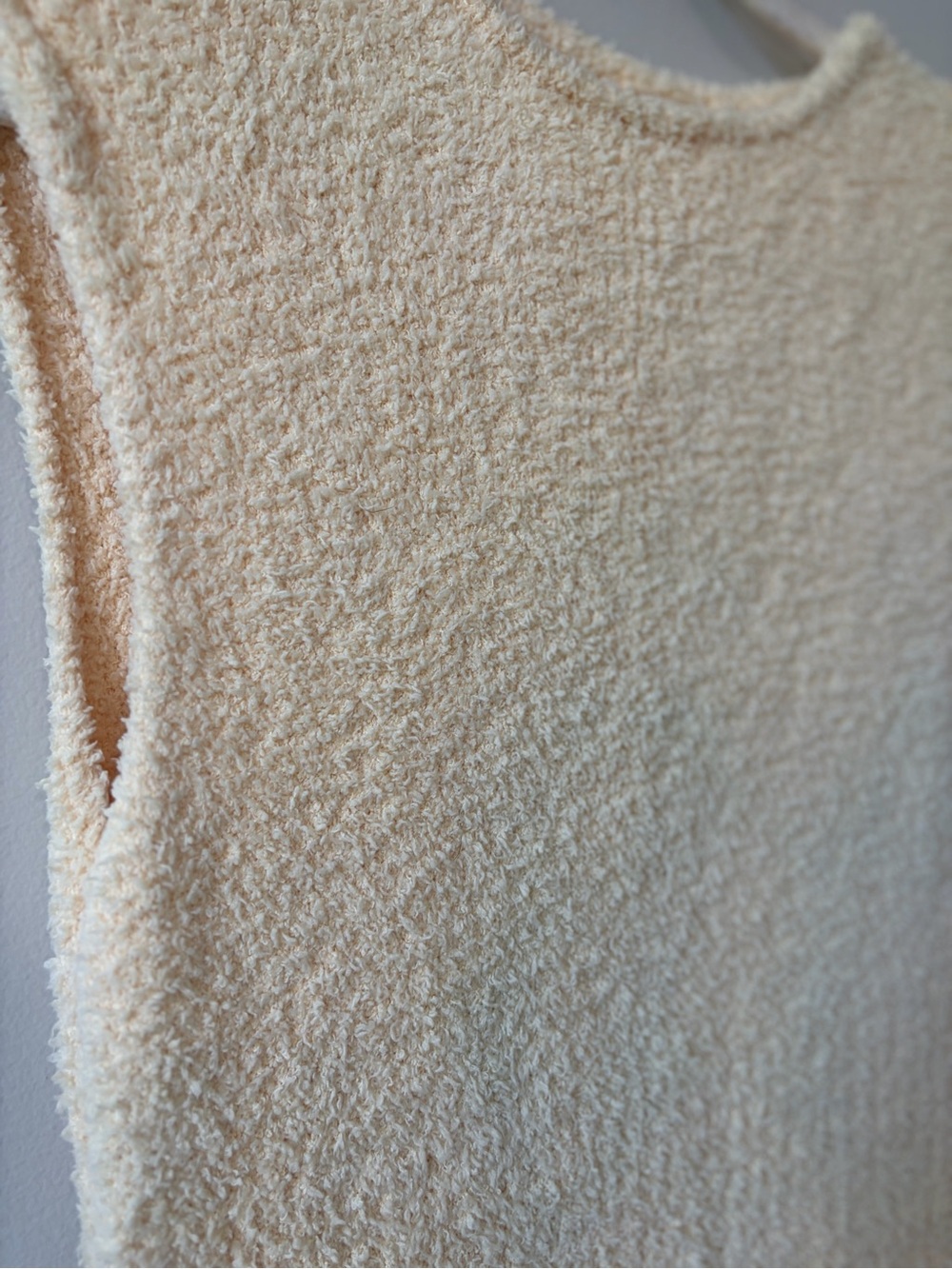 Cream Textured Sleeveless Maxi Dress - Picture 2 of 4